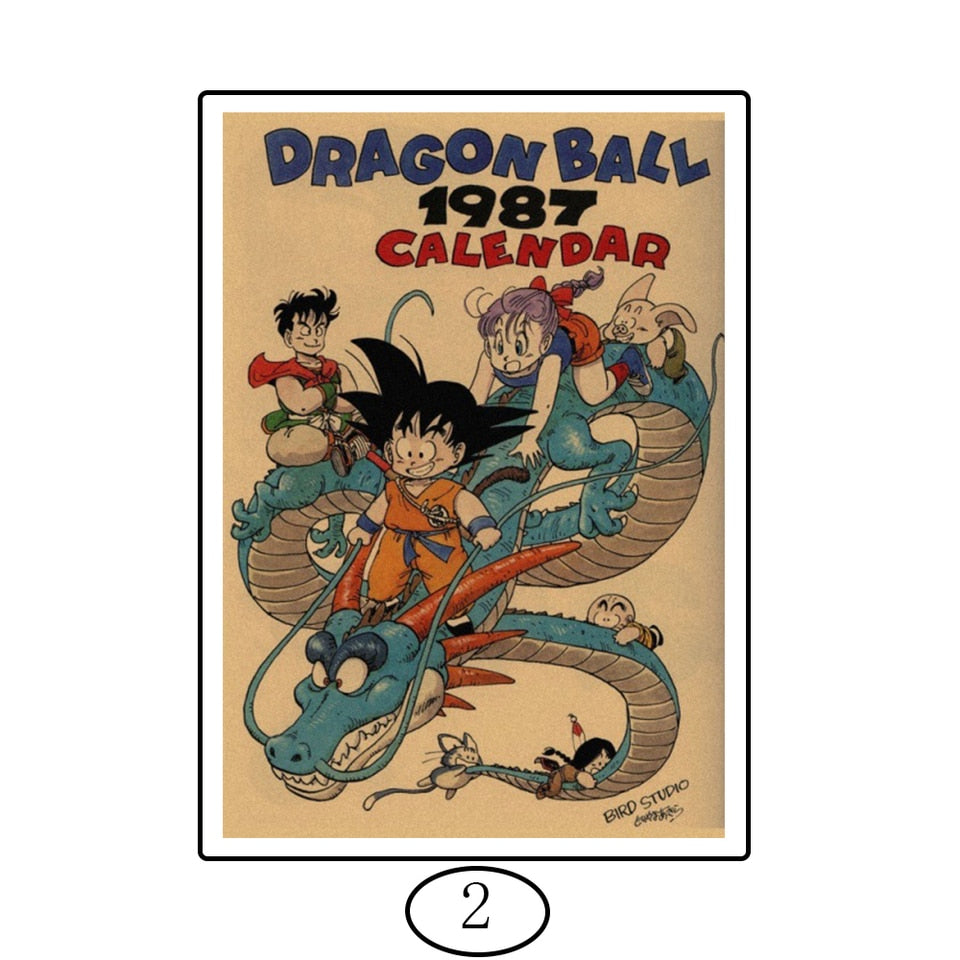 Affiche Anime Dragon Ball sur toile vintage