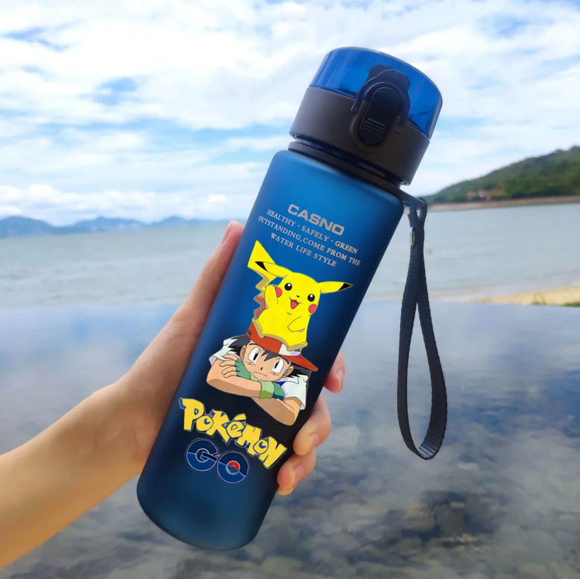 560ML Pokemon Anime Wasser Flasche Pikachu kawaii kinder Tragbare Kunststoff Wasser Glas Pokemon Erwachsene Hohe Kapazität Sport Wasser Tasse