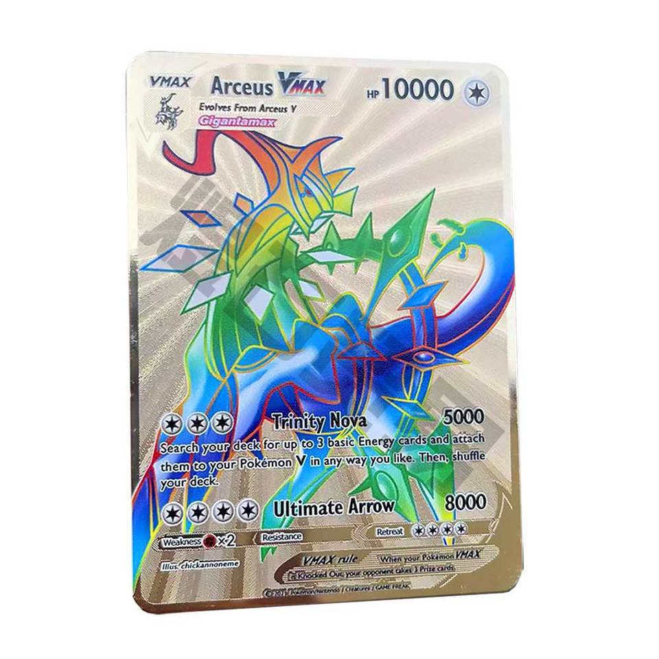Regenbogen Mew Vmax 10000 HP Arceus Goldene Pokemon Karten