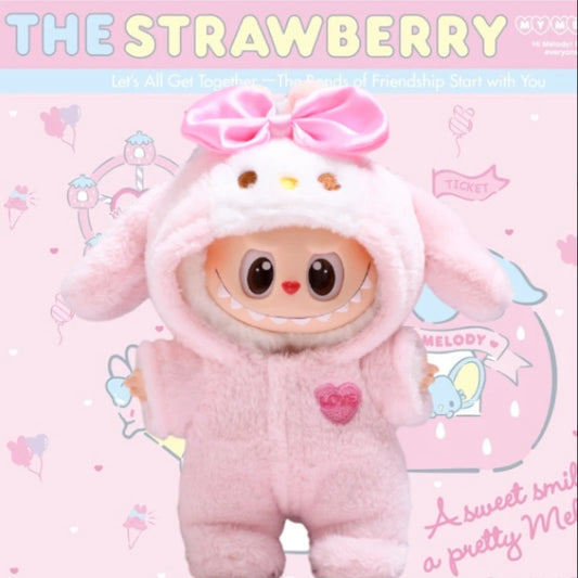 Labubu Puppe, 17cm, Plüsch, Ankleideset - Trendiger, niedlicher Kleidungsanzug für Puppen, Unisex, Stoffspielzeug, Zubehör