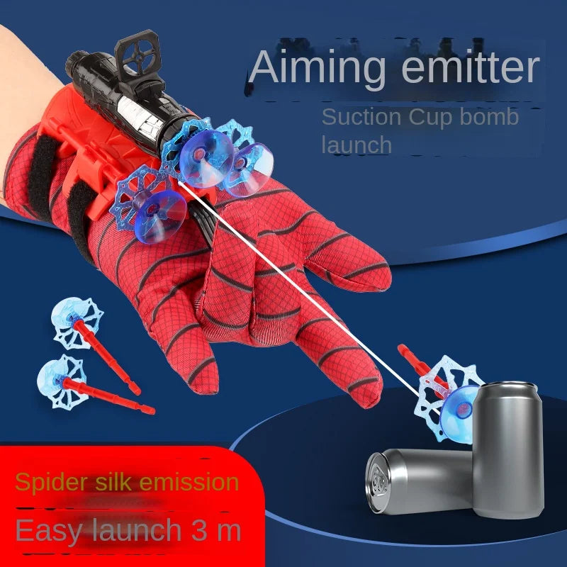 Neu für Spiderman Action Figure Anime Charaktere Kinder Spielzeug Rollenspiel Handschuh Launcher Set Handgelenk