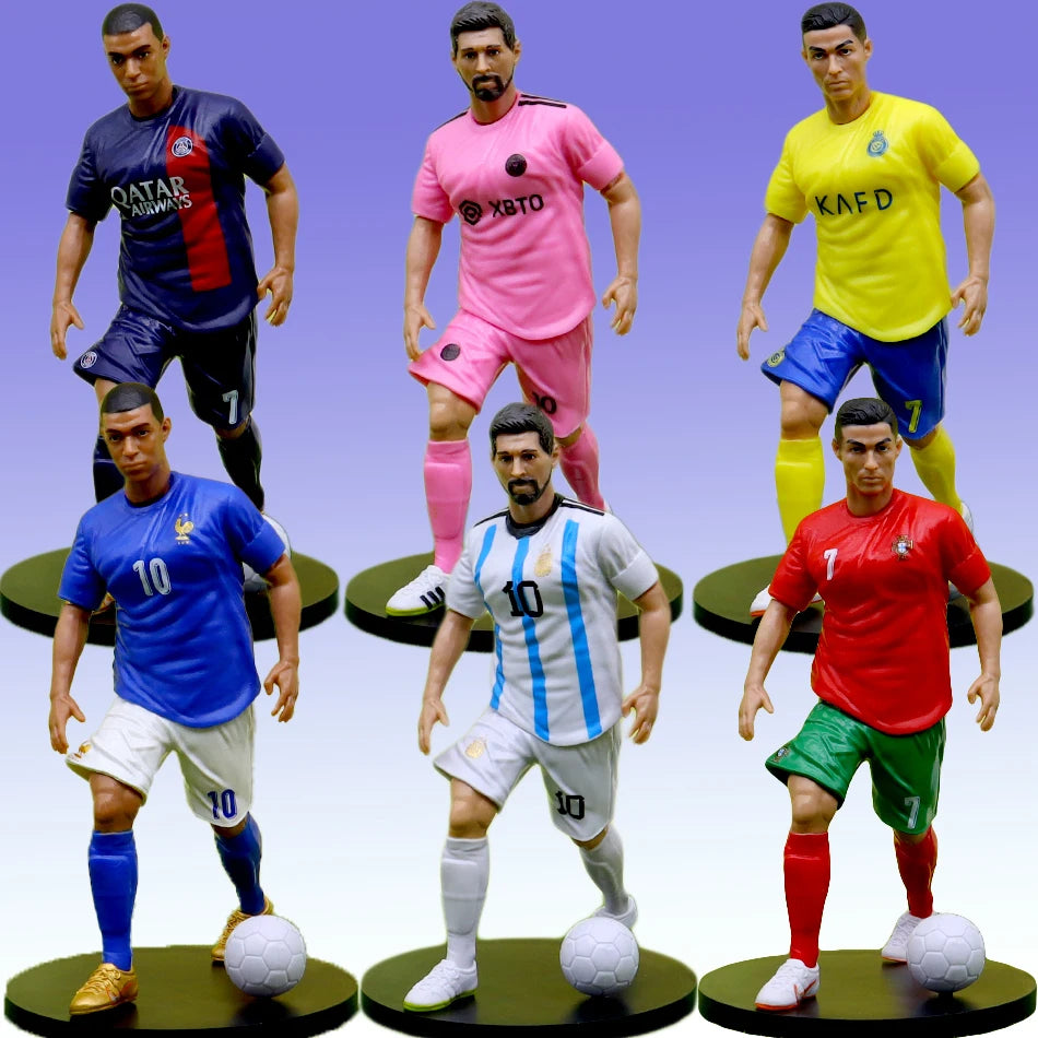 Gekürzte Version von Cristiano Ronaldo Messi MBappe Star Football Action Figures Sammelbare Fanartikel aus Madrid und Barcelona