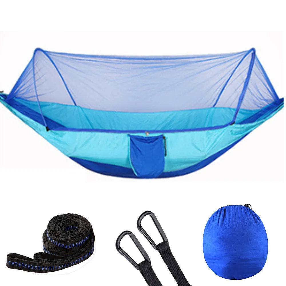 2023 Camping Hängematte mit Moskitonetz Pop-Up Licht Portable Outdoor Parachute