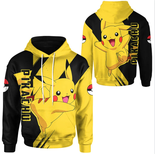 Neue pokémon pikachu 3d digital bedruckte Top Unisex Kapuze Mode trend ige lässige lang ärmel ige Pullover Sweatshirt Geburtstags geschenk