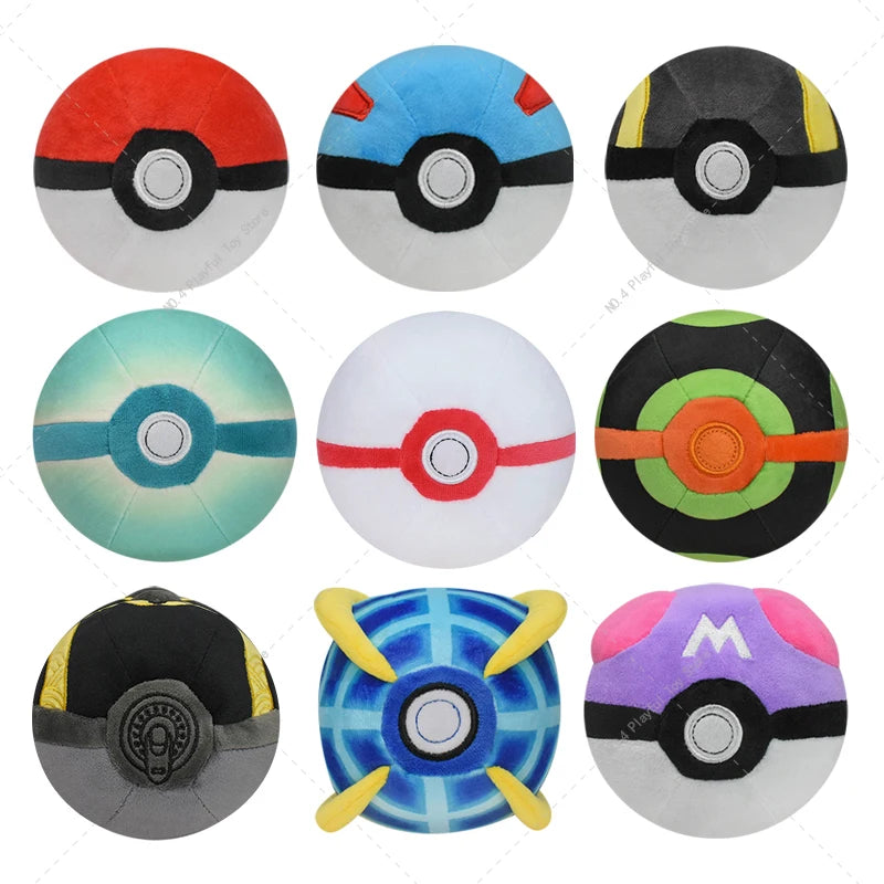 9 Stile Pokemon Plüschtier Poké Ball Ultra Master Ball Strange Ball Dusk Ball Beast Ball Hisuian Ultra Ball Weiche Stofftiere