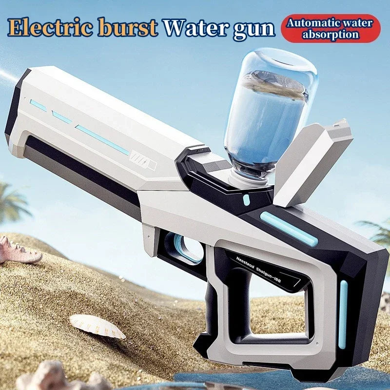 Automatic water-absorbing electric water gun, outdoor beach entertainment, water gun for adults and children