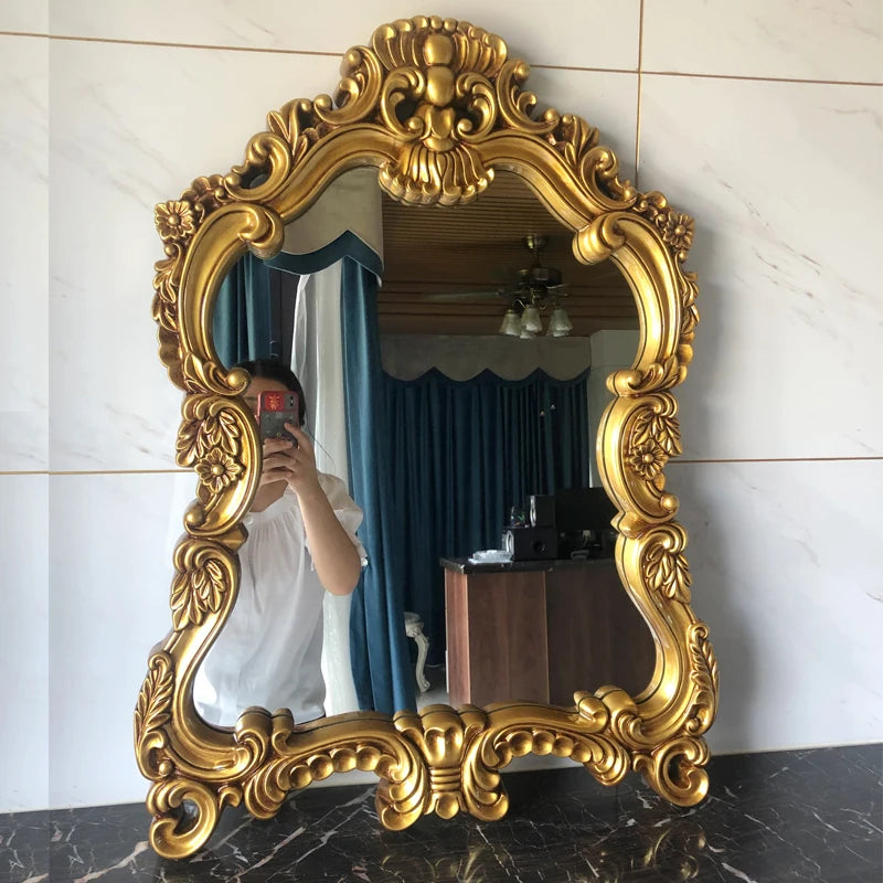 Boden Vintage Spiegel Luxus Stehend Groß Unregelmäßig Eitelkeitsspiegel Kosmetik Ankleidezimmer Espejo Pared Wanddekoration
