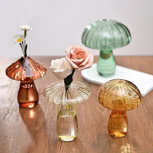 Kreative Pilz Glas Vase Pflanze Hydroponische Terrarium Kunst Pflanze