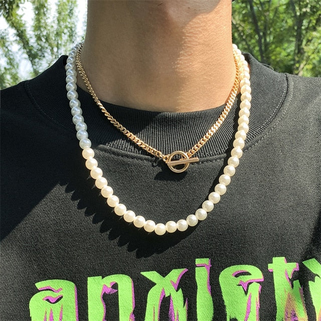 Collier Perle Homme Fait Main 2022