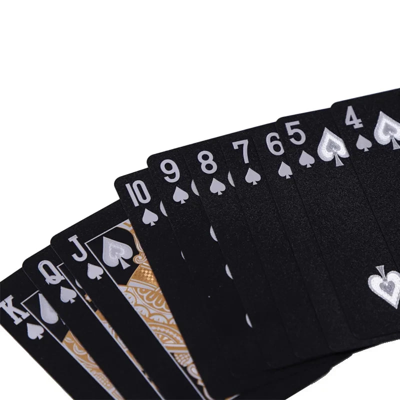 Farbe Schwarz Gold Spielkartenspiel Kartengruppe Wasserdichter Pokeranzug Magic Dmagic Paket Brettspiel Geschenkkollektion