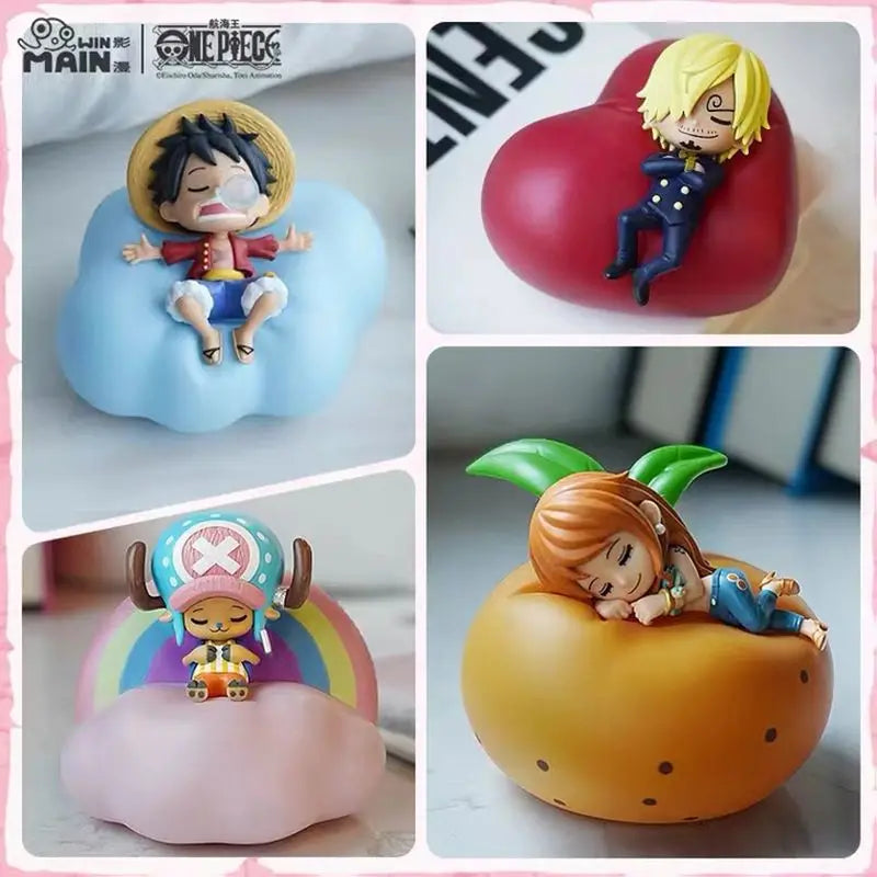 One Piece Ruffy Zoro Nami Sanji Night Light Anime Figure Lamp Soft Light Bedroom Night LED Light Room Kids Toy Gift