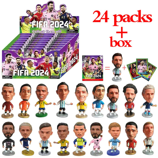 Original Cristiano Ronaldo Messi MBappe FIFA Blind Box Waltcup Action Figure Cartoon Model Puppet Decoration