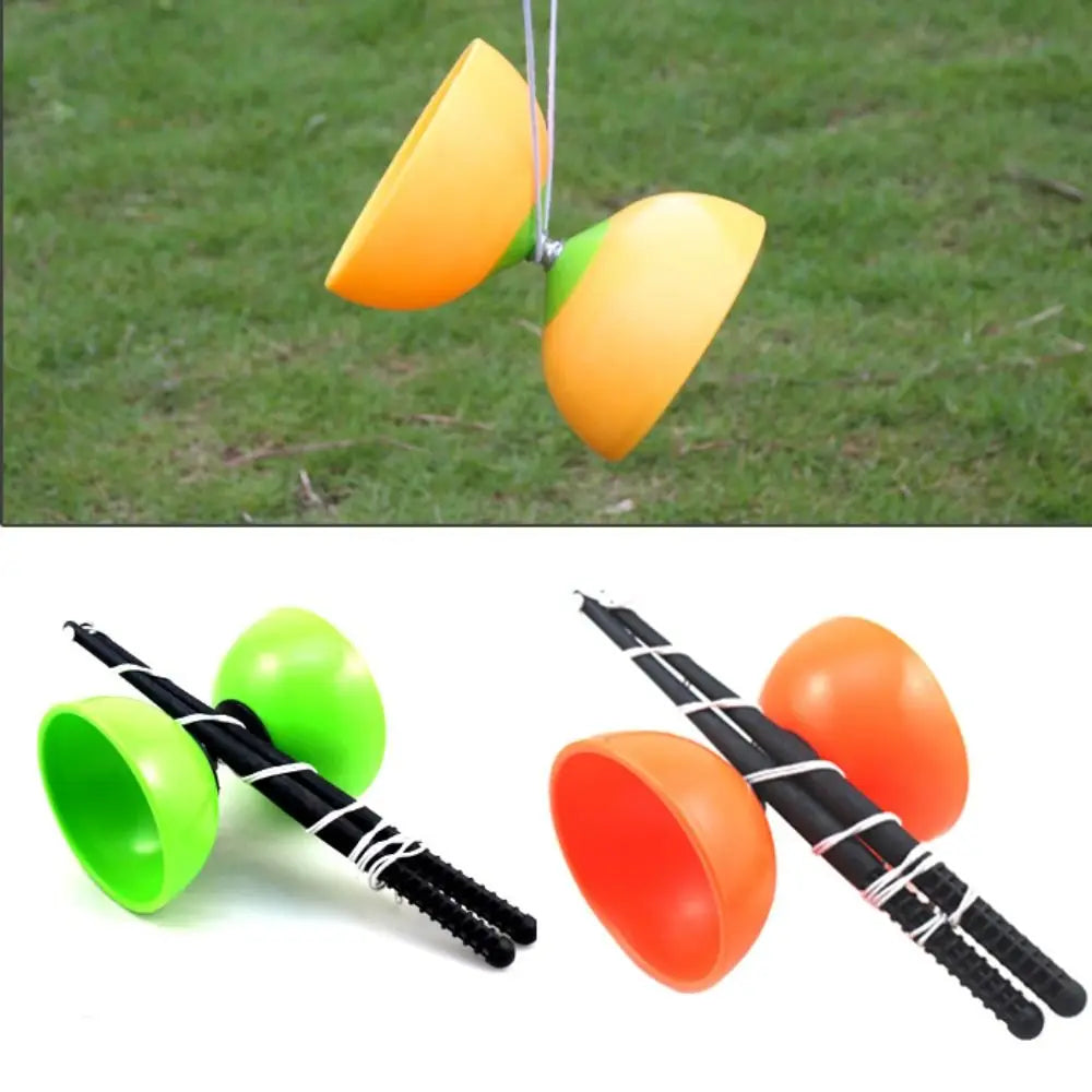 Sensorische Trainings geräte Leder chinesische Diabolo Schüssel Form verdicken chinesische Yo-Yo Soft Diabolo Spielzeug im Freien