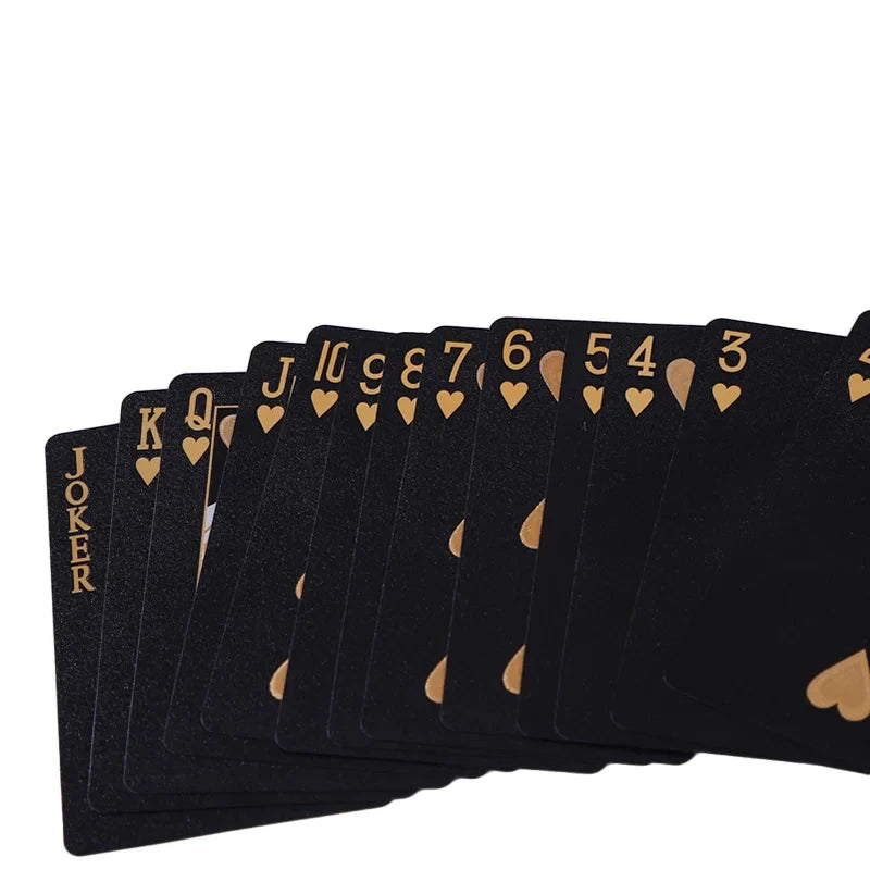 Farbe Schwarz Gold Spielkartenspiel Kartengruppe Wasserdichter Pokeranzug Magic Dmagic Paket Brettspiel Geschenkkollektion