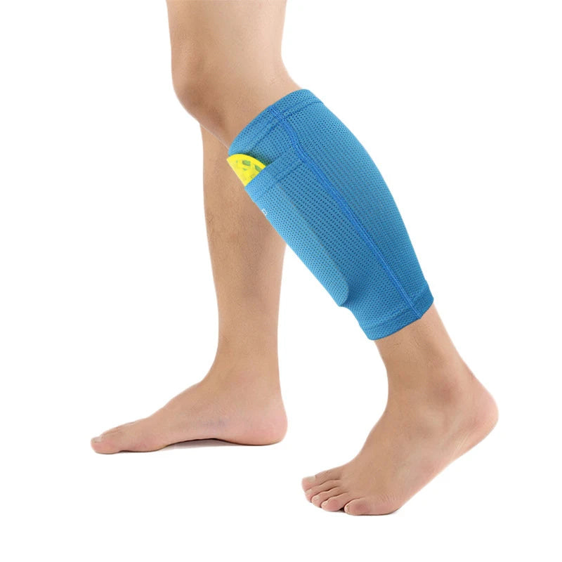 1 Paar Sport Fußball Schienbeinschoner Pad Hülse Socke Bein Unterstützung