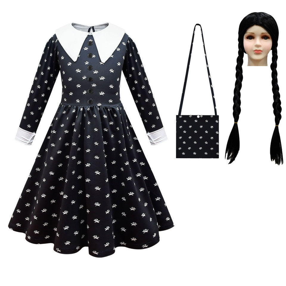 Mädchen-Kostüme für Halloween: Die Addams Family