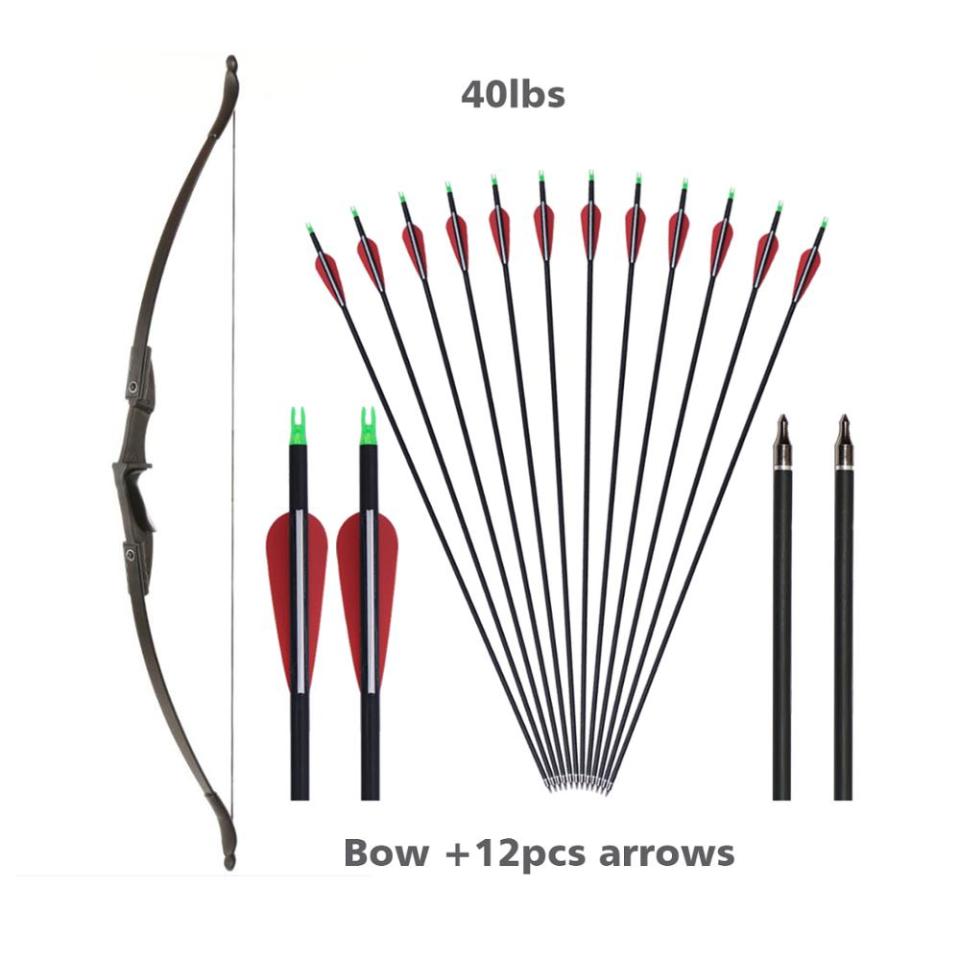 Arc de chasse Toparchery 57" Ensemble d'arc classique 20-40 Lbs