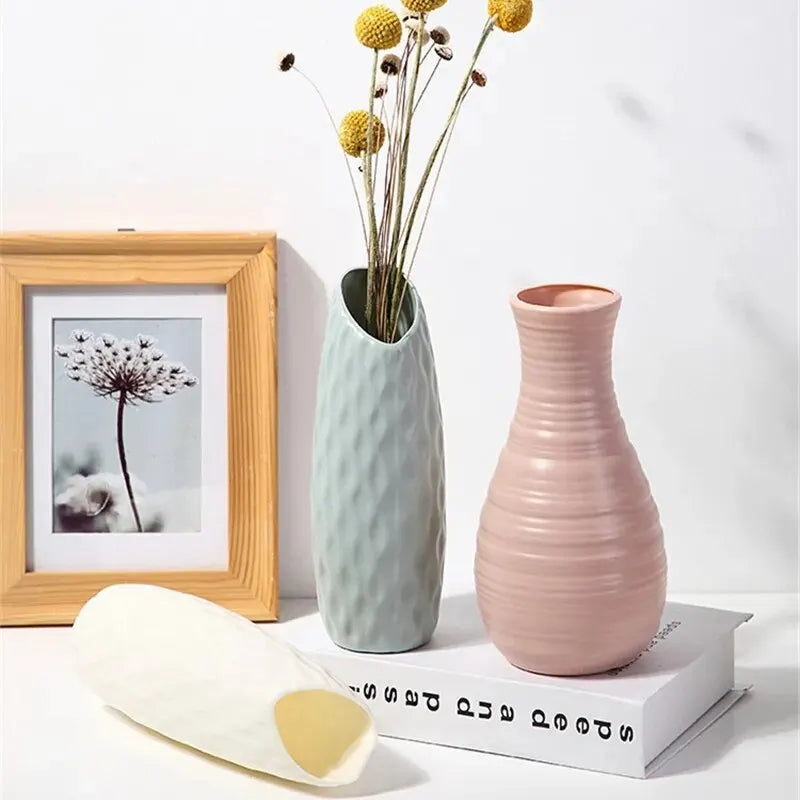1pc Nordic Kunststoff Vase Einfache kleine frische Blume Topf Lagerung Flasche