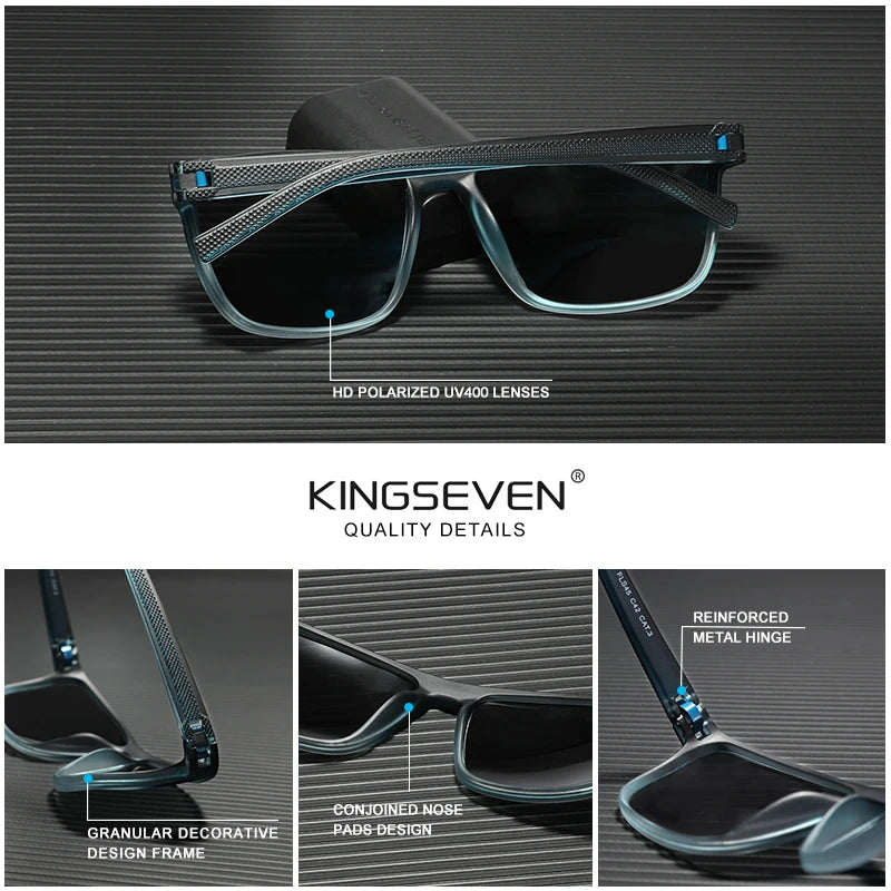 KINGSEVEN Gradation Design Sonnenbrille für Männer Frauen HD Polarisierte UV400 Brille Fahren Hochwertige Anti-Rutsch Sportbrille