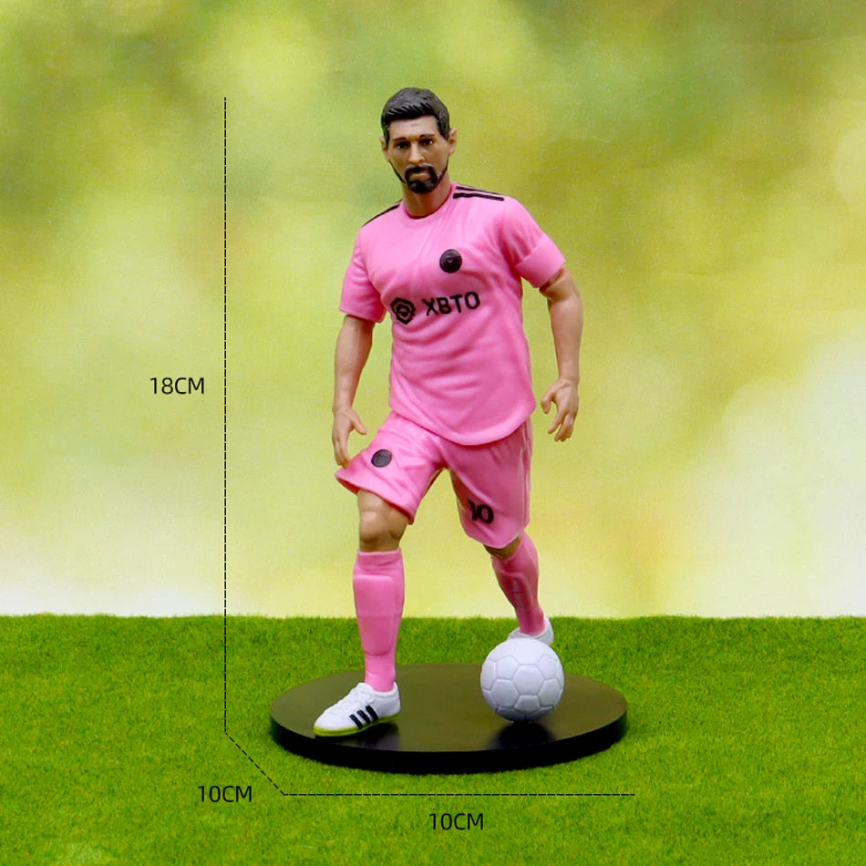 6 stücke neue Fußballstar fifa c. ronaldo messi mbappe Modell puppen Cartoon niedliche Action figur Autozubehör Fußballfans Geschenke