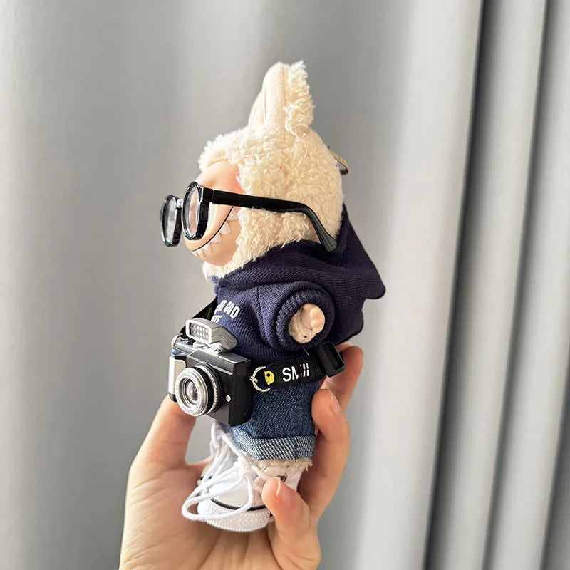 Labubu Idol Puppen 17cm Niedlich Mini Plüsch Kpop Exo DIY Accessoire Set Unisex Korea Style Hoodie Kleidung für Sammler & Fans