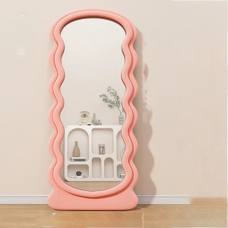 Wavy Standing Mirrors Designer Full Body House Luxury Dekorative Spiegel Living Room