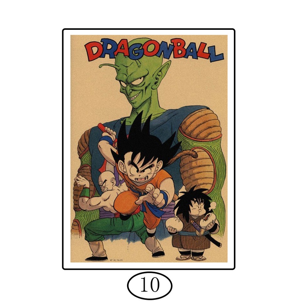 Affiche Anime Dragon Ball sur toile vintage