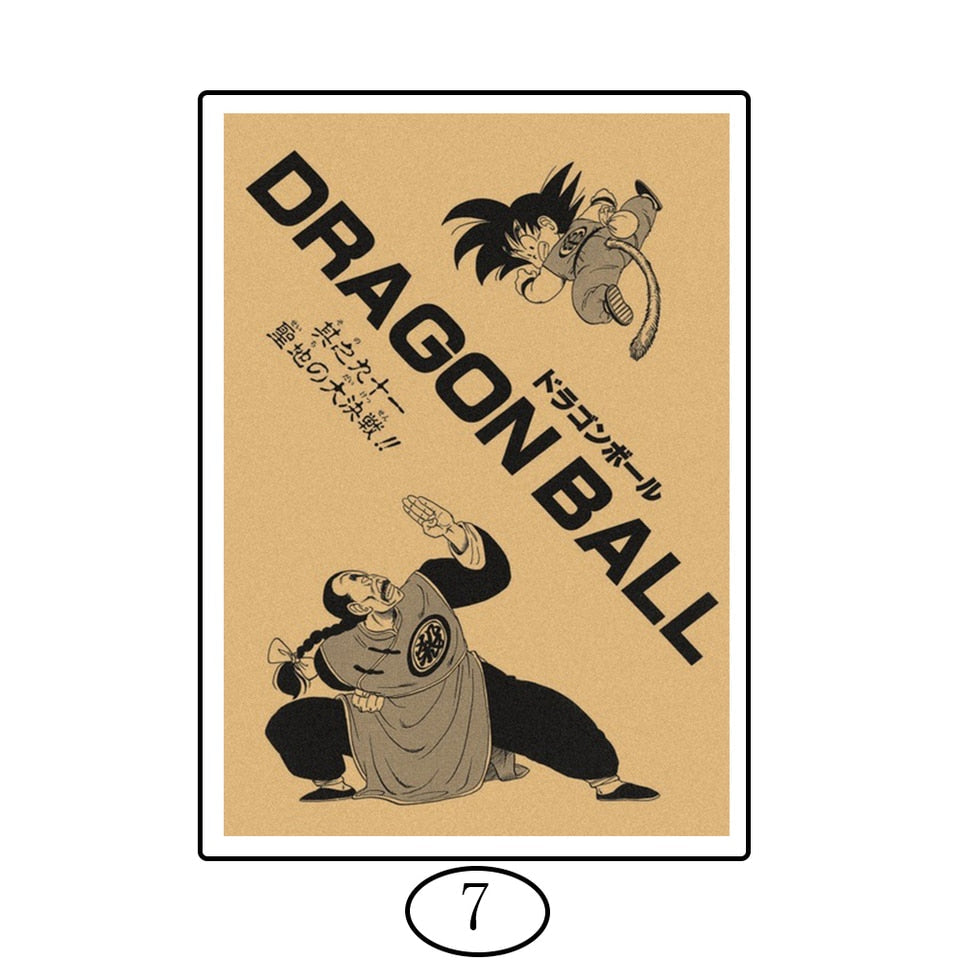Anime Dragon Ball Poster auf Vintage-Leinwand