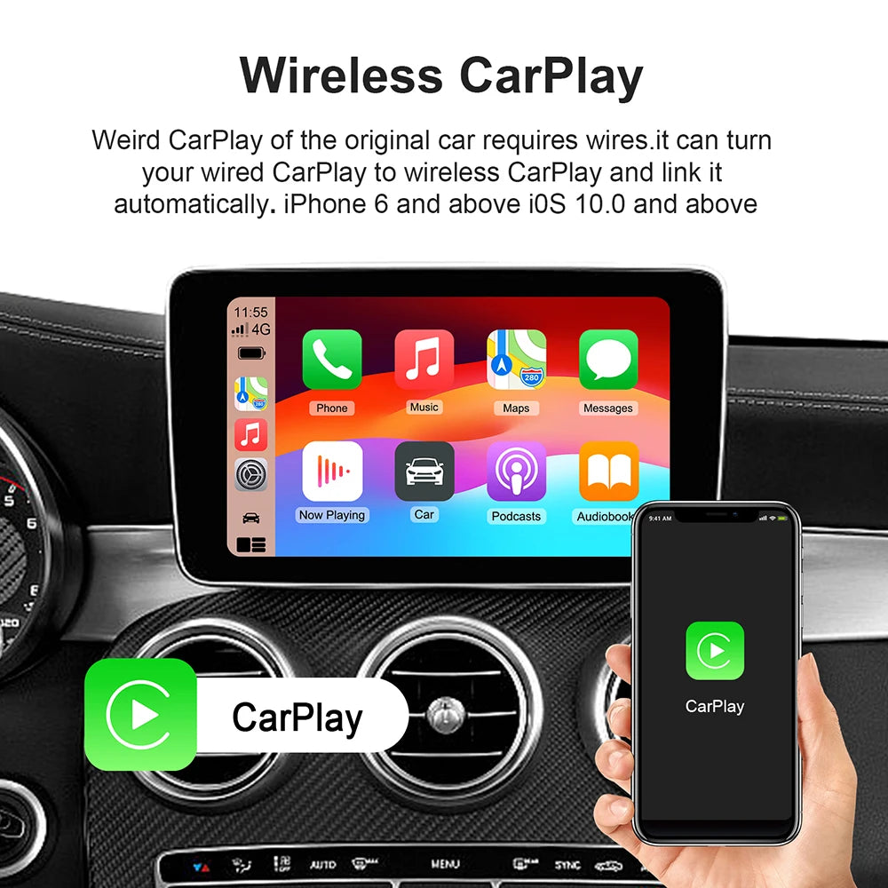 Android 13 carplay ai box drahtlose android auto smart tv box auto intelligentes system wifi unterstützung netflix youtube fota upgrade