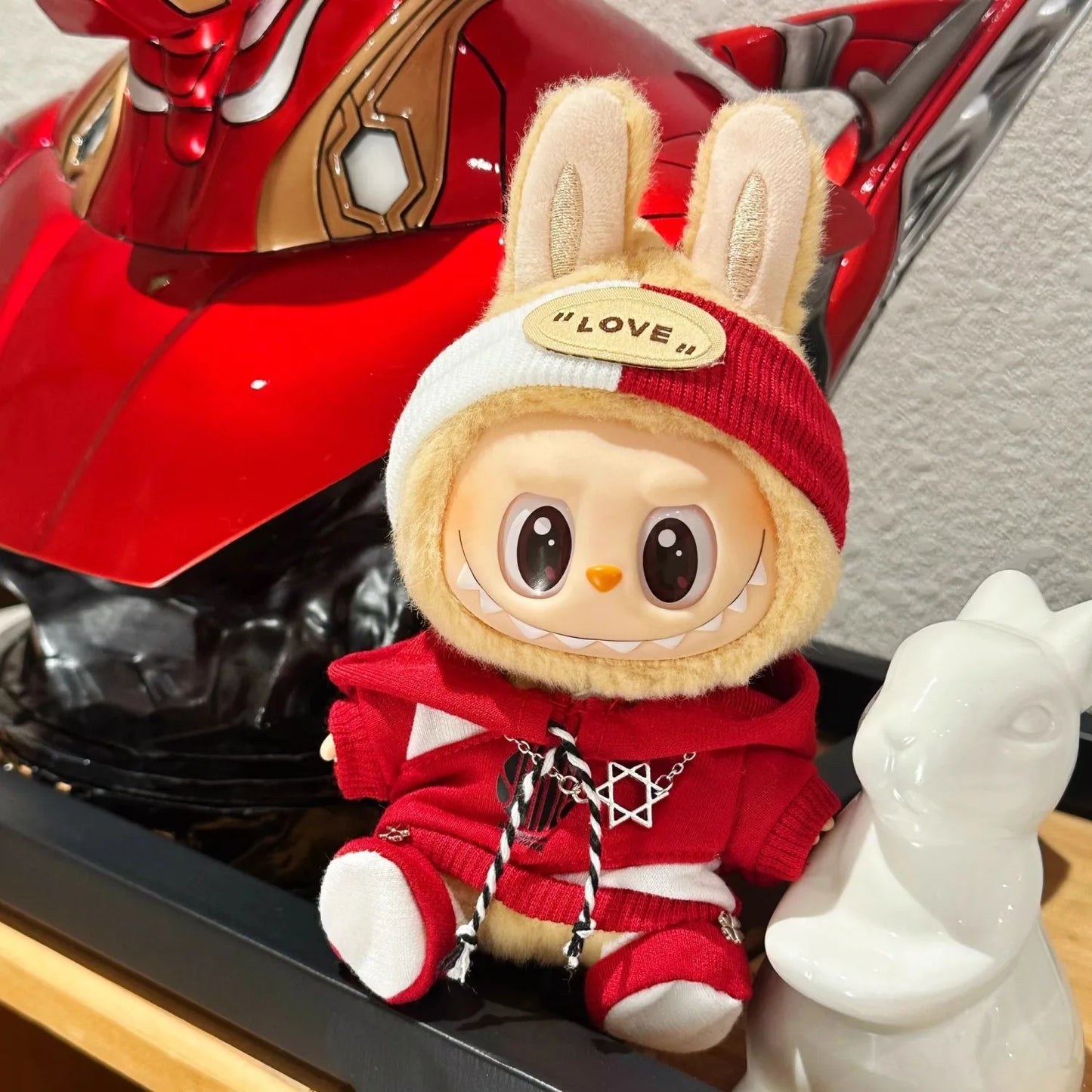 17cm Labubu Puppen Zubehör Niedlich Persönlichkeit Mode Geburtstag Anhänger Geeignet für V1 V2 V3 Kleidung Designer Unisex