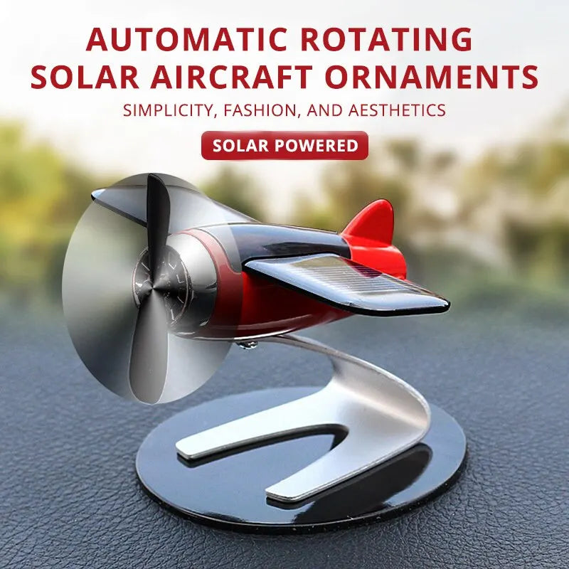 Solar flugzeug kreative herren auto dekoration auto interieur zubehör desktop ornament geschenk für frau, mann, auto enthusiast