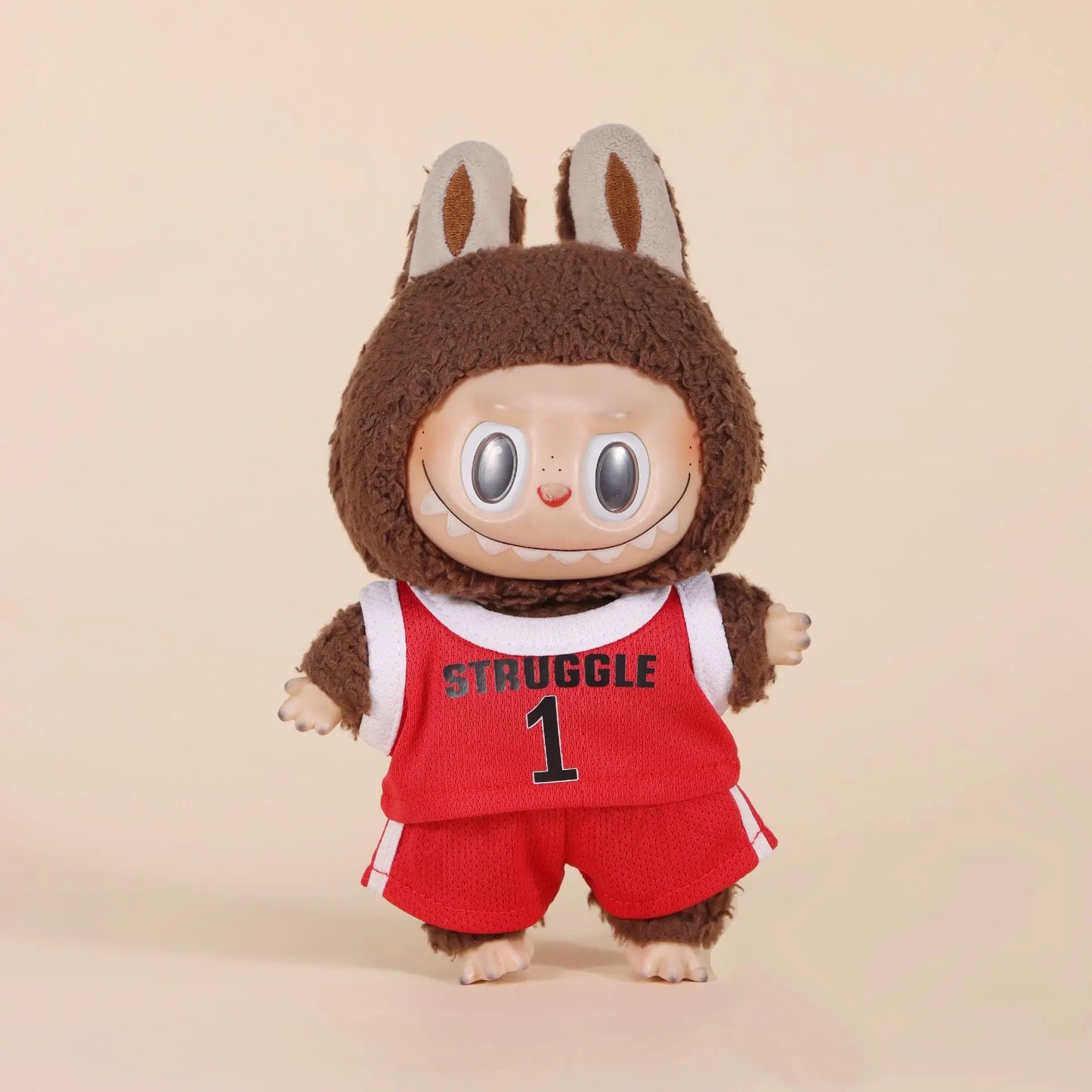 17cm Labubu Basketball Puppe Kleidung Set Niedliche handgemachte Puppe Dekoration Unisex pädagogische Kleidung Geschenk für Fans