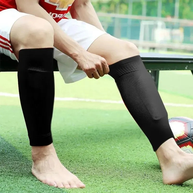 1 Paar Sport Fußball Schienbeinschoner Pad Sleeve Socke für Erwachsene