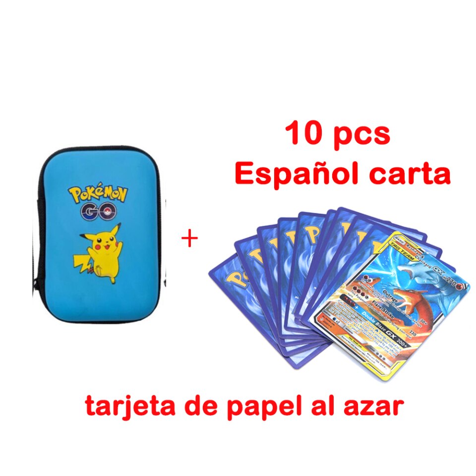 54 Stk. Spanisch Pokemon Metall Gold Karte Box Vmax Gx Sammlung Spiel Karte Fall Spielzeug
