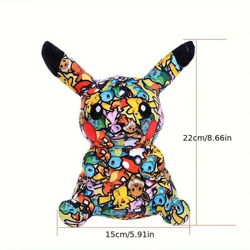 2024 offre spéciale 20cm couleur Pokemon mignon figurines d'animaux de compagnie Pikachu dessin animé noir Pikachu jouets en peluche Pokémon Anime