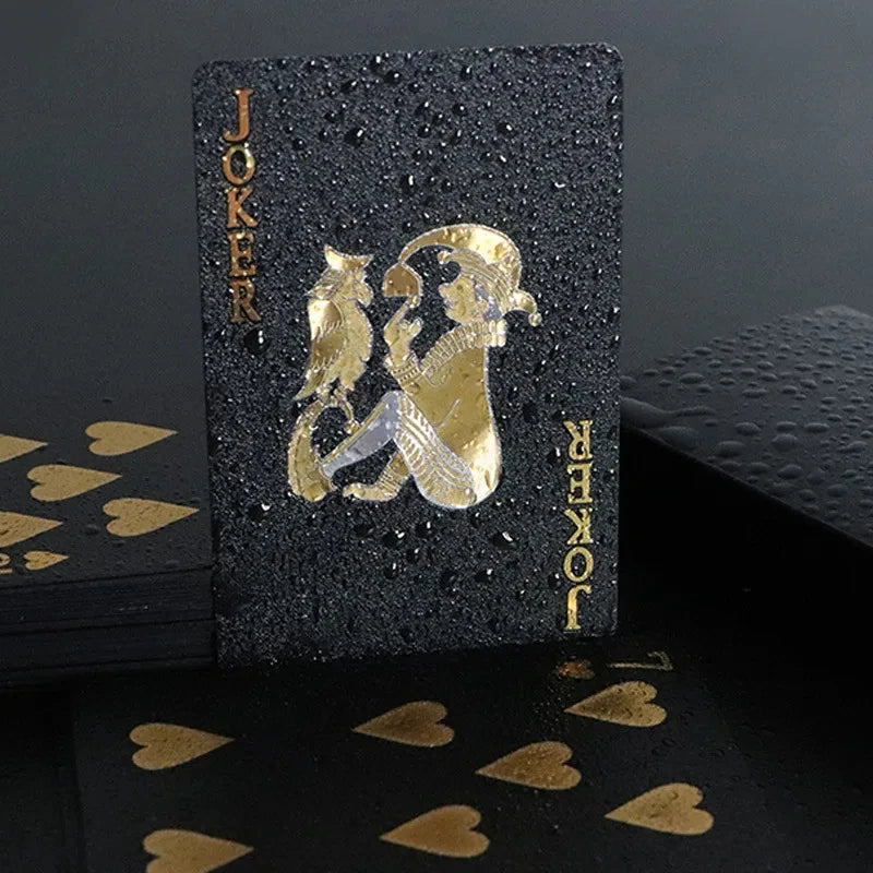 Farbe Schwarz Gold Spielkartenspiel Kartengruppe Wasserdichter Pokeranzug Magic Dmagic Paket Brettspiel Geschenkkollektion