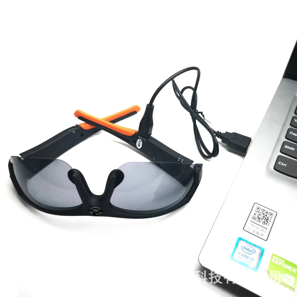 Smart glasses Sport Radfahren Angeln Sonnenbrille mit Kopfhörer und Kamera TAC Polarized