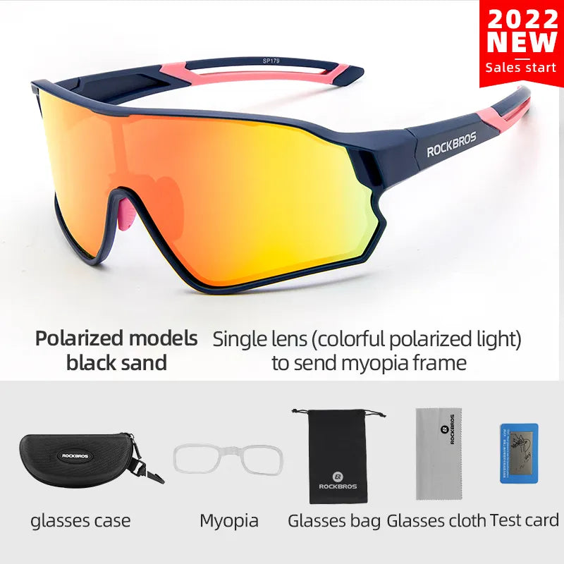 ROCKBROS Photochromic Fahrradbrille Fahrrad UV400 Sport Sonnenbrille für Männer Frauen