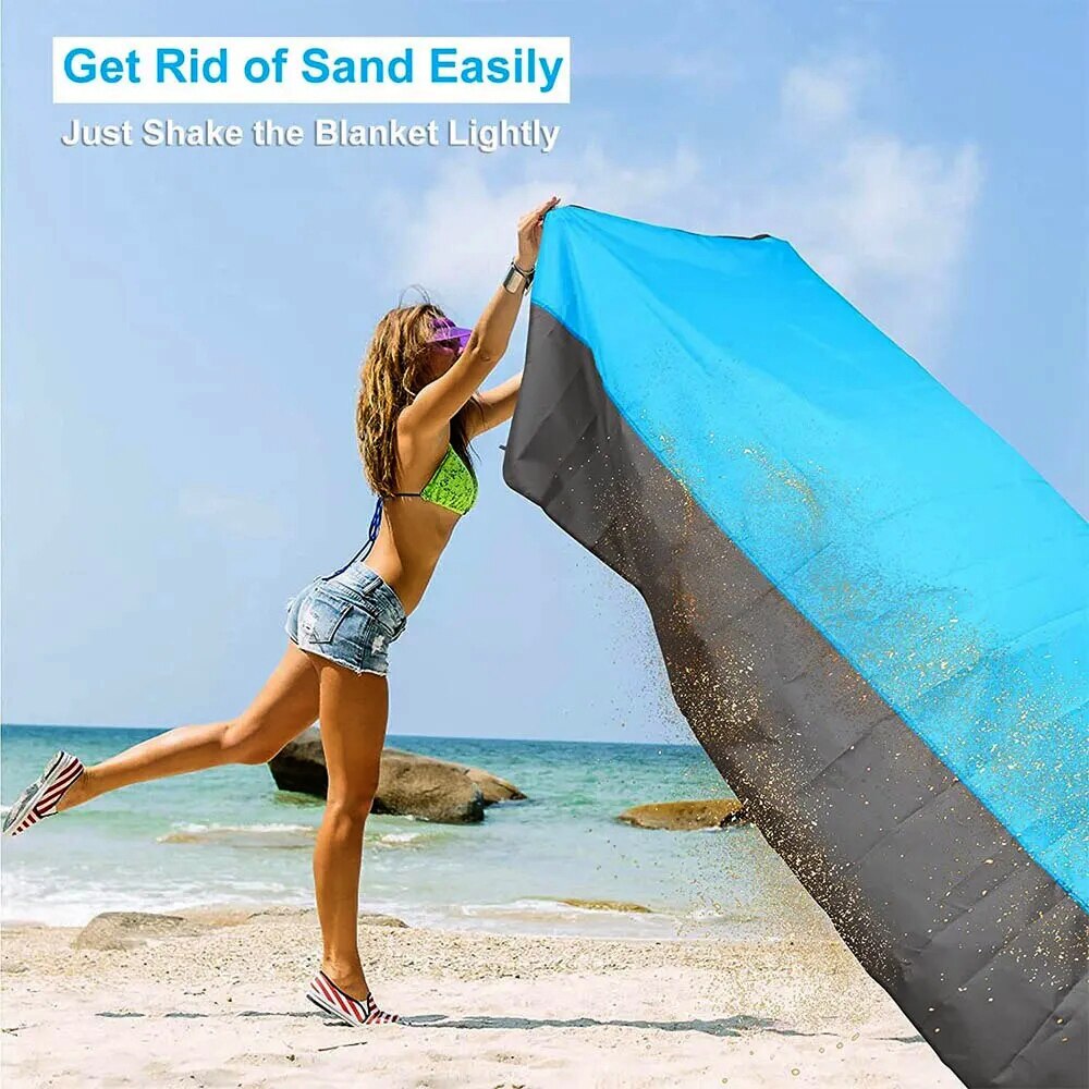 Beach Blanket Sandproof 200 X 210cm Waterproof Beach Mat Picnic Blanket