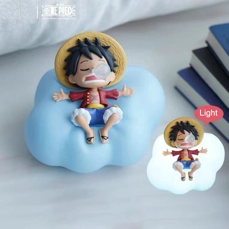 One Piece Ruffy Zoro Nami Sanji Night Light Anime Figure Lamp Soft Light Bedroom Night LED Light Room Kids Toy Gift