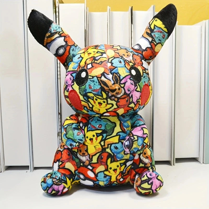 2024 offre spéciale 20cm couleur Pokemon mignon figurines d'animaux de compagnie Pikachu dessin animé noir Pikachu jouets en peluche Pokémon Anime