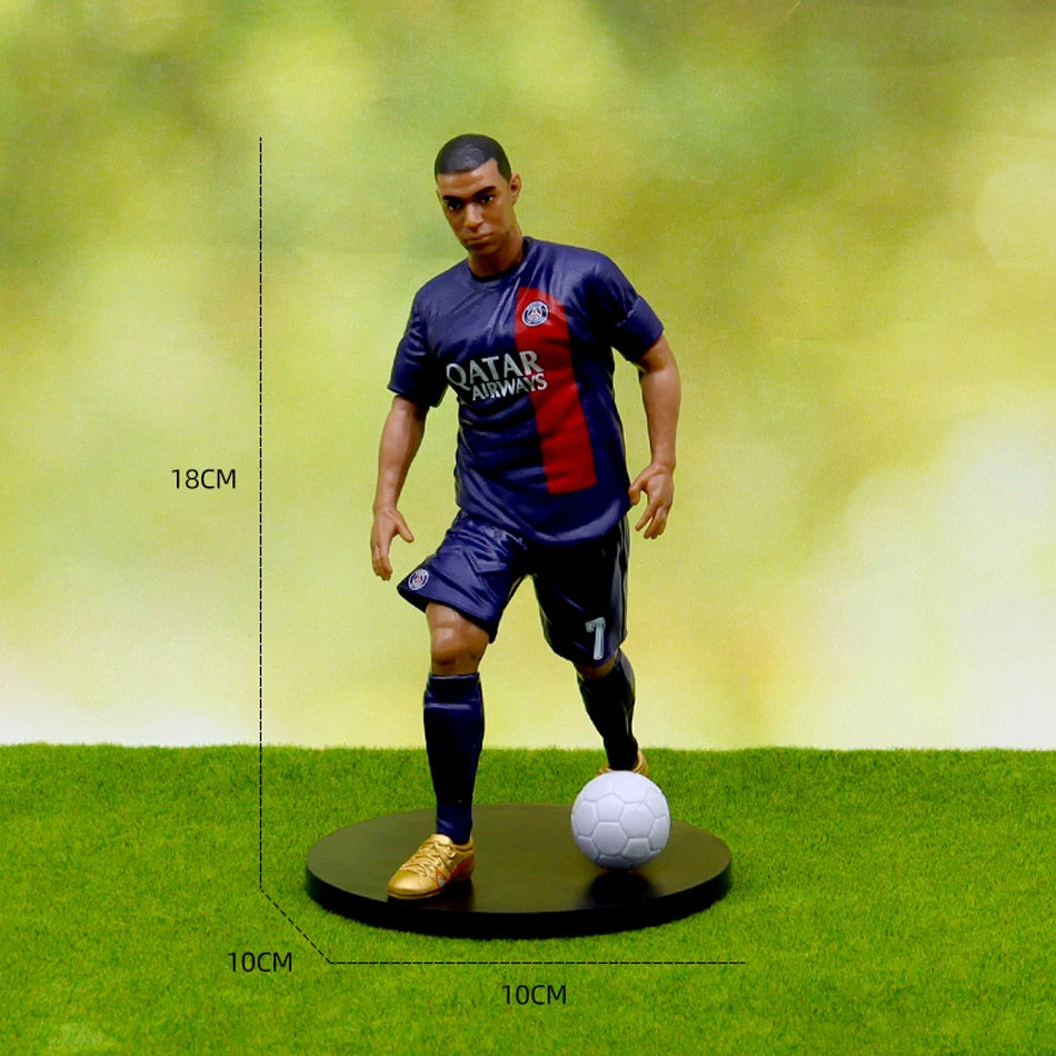 6 stücke neue Fußballstar fifa c. ronaldo messi mbappe Modell puppen Cartoon niedliche Action figur Autozubehör Fußballfans Geschenke