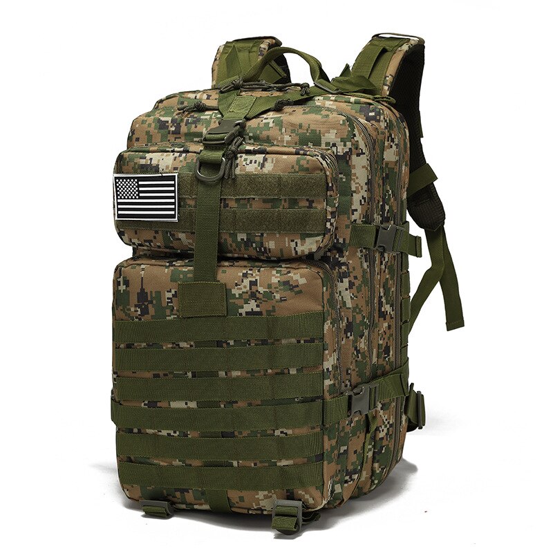 Sac à dos de randonnée pour hommes, grande capacité, tactique militaire, Camouflage militaire, voyage, randonnée en plein air