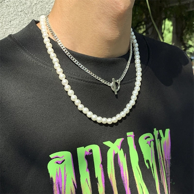 Collier Perle Homme Fait Main 2022