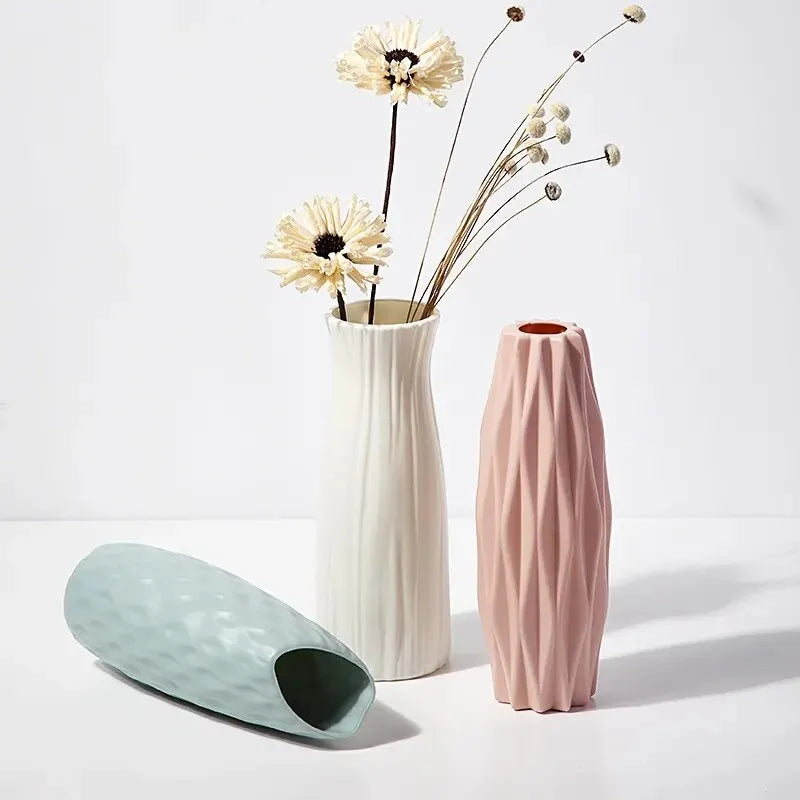 Vase nordique en plastique, petite bouteille de rangement Simple pour Pot de fleurs fraîches, 1 pièce