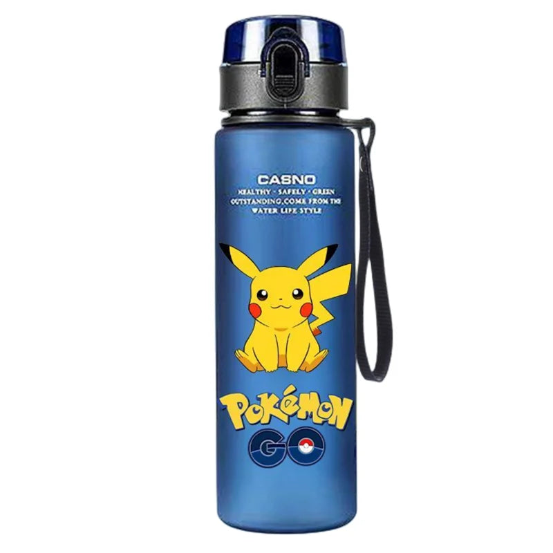 560ML Pokemon Anime Wasser Flasche Pikachu kawaii kinder Tragbare Kunststoff Wasser Glas Pokemon Erwachsene Hohe Kapazität Sport Wasser Tasse