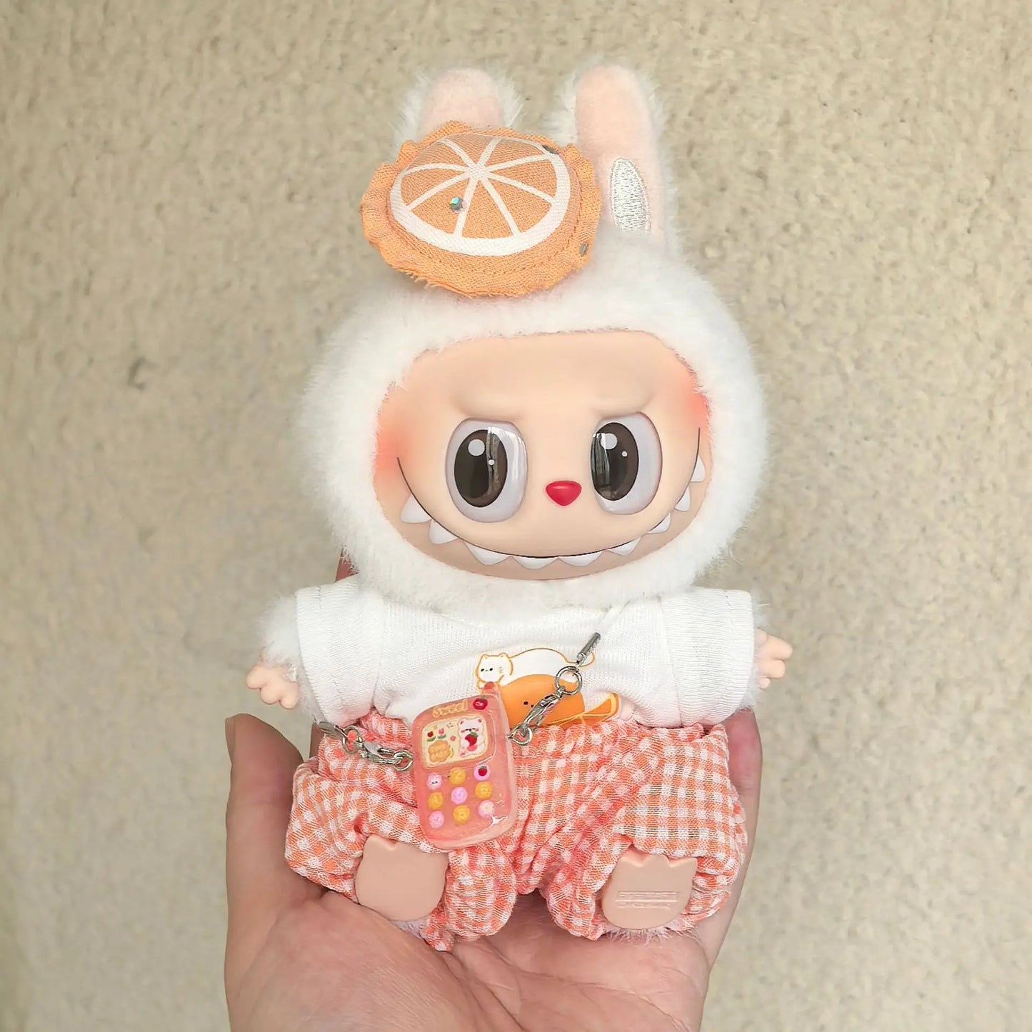 Für 17cm Labubu Baby-Kleidung Frische Zitrone Kaninchen Set V1 V2 V3 Niedliches Set