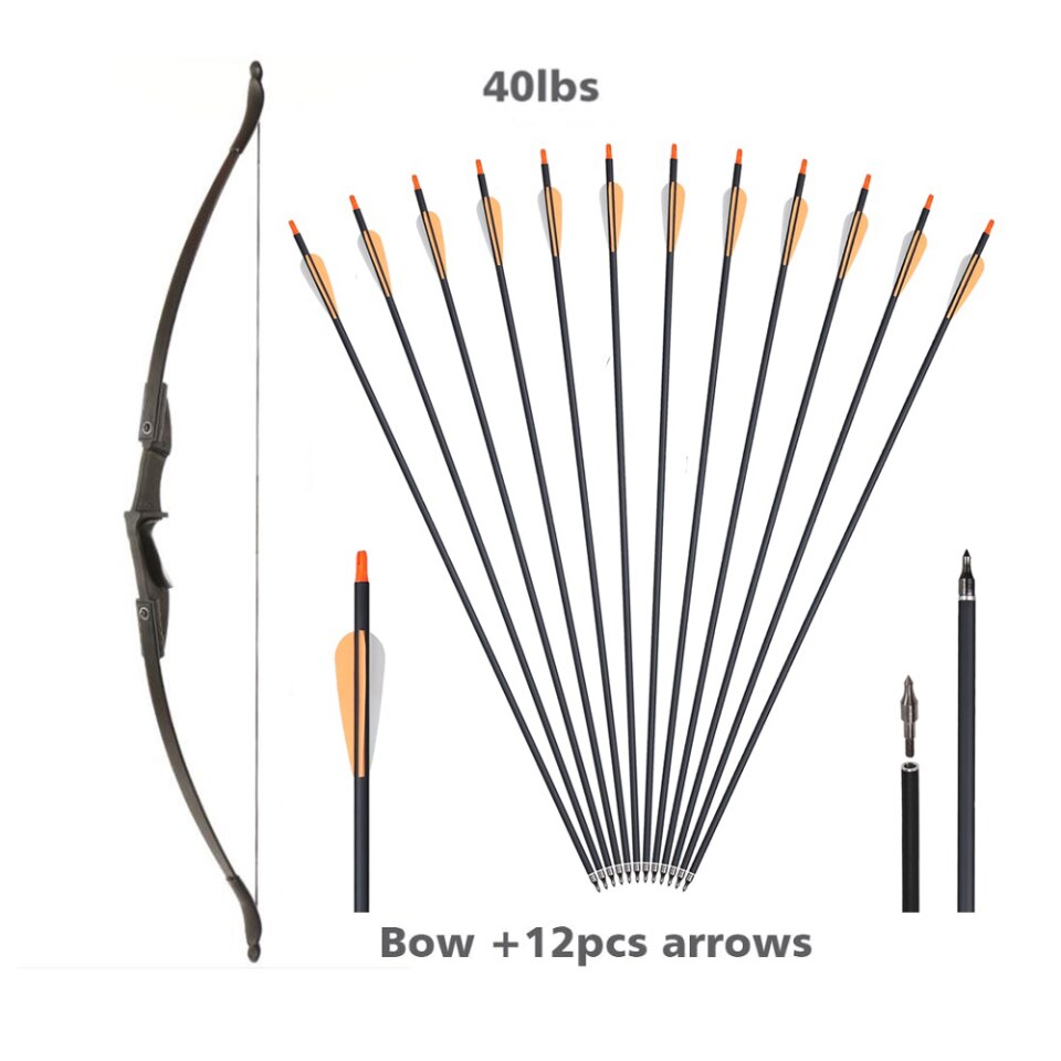 Arc de chasse Toparchery 57" Ensemble d'arc classique 20-40 Lbs