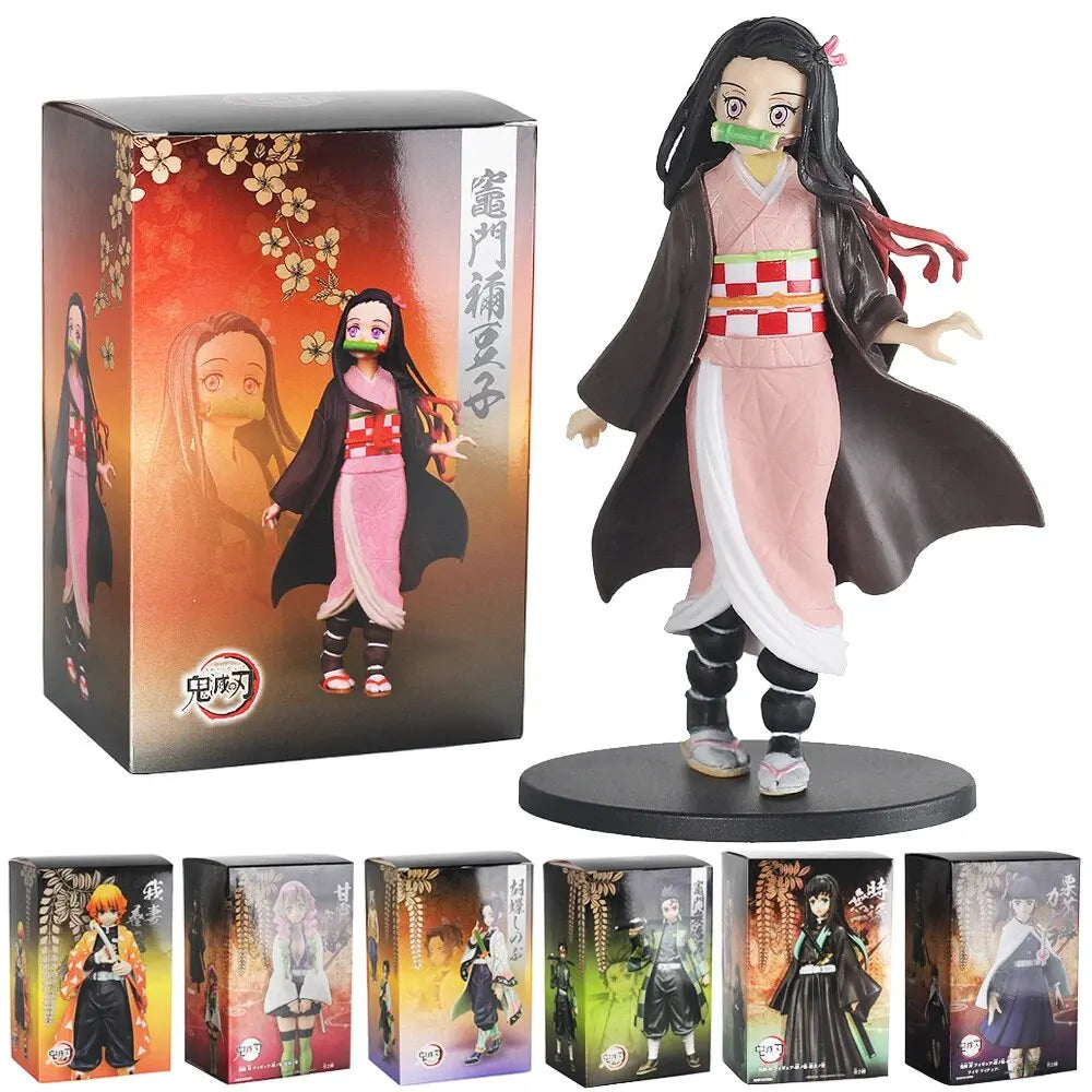 Anime Demon Slayer Demon Slayer: Kimetsu no Yaiba Figur Kamado Tanjiro Acchion Figur Azuma Zenitsu Nezuko Warrior PVC Modell und ys