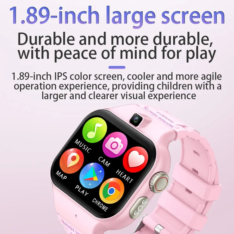 Kids Smart Watch 2+32GB GPS Wifi Bluetooth Support Hebrew Heart Rate